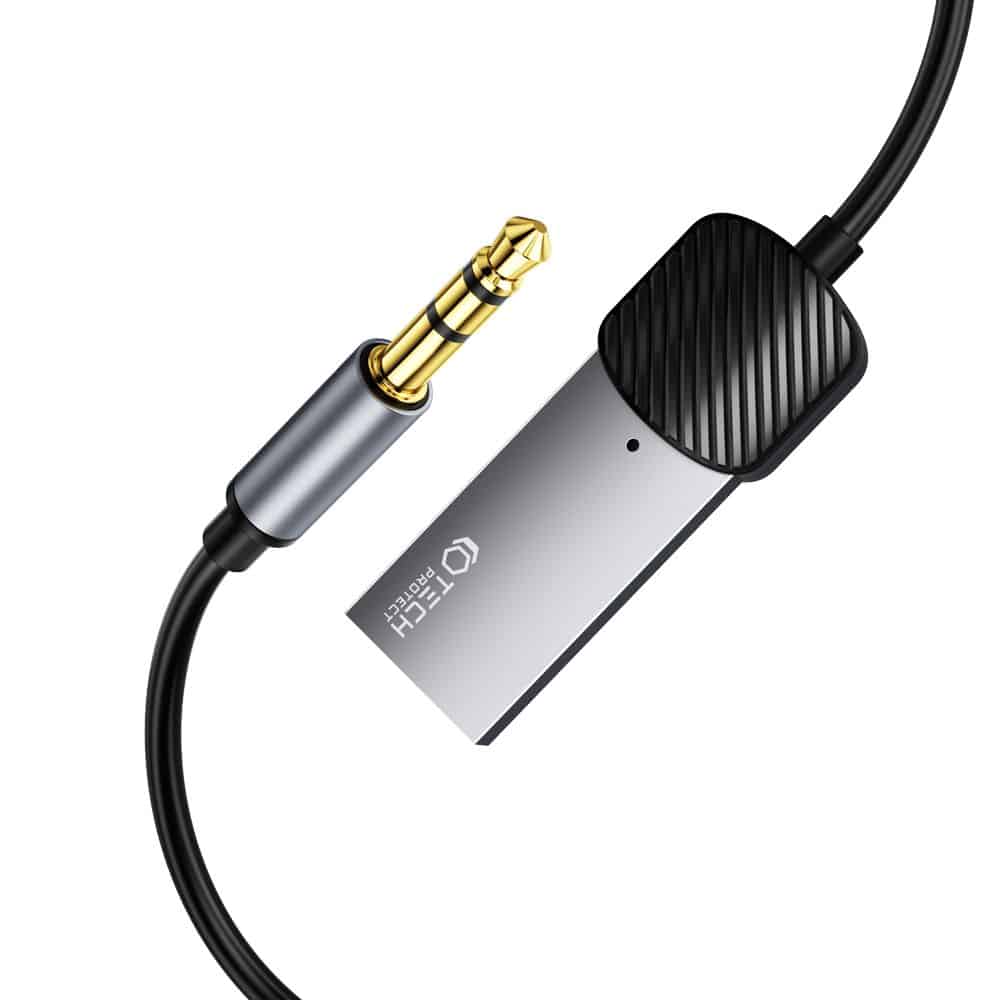Tech-Protect προσαρμογέας ήχου Bluetooth AUX καλώδιο γκρι - Image 3