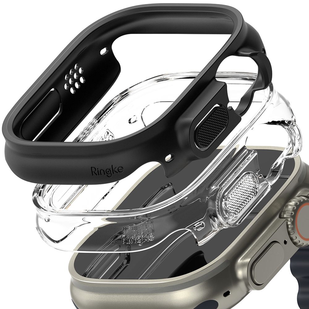RINGKE Slim 2-pack Apple Watch Ultra 1 / 2 (49 mm) διαφανές & ματ μαύρο - Image 2
