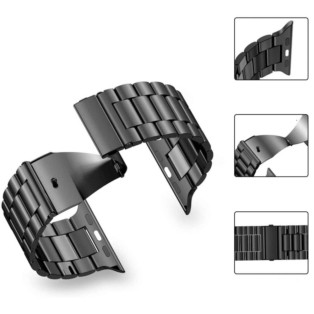 TECH-PROTECT ατσάλινο ρολόι - θήκη για Apple Watch 6 / 7 8 9 10 SE Ultra 1 2 - Μαύρο - Image 2