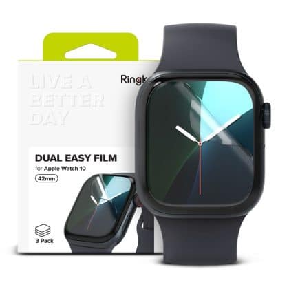 Ringke προστατευτική μεμβράνη Dual Easy 3-pack Apple Watch 10 (42 mm) διαφανής