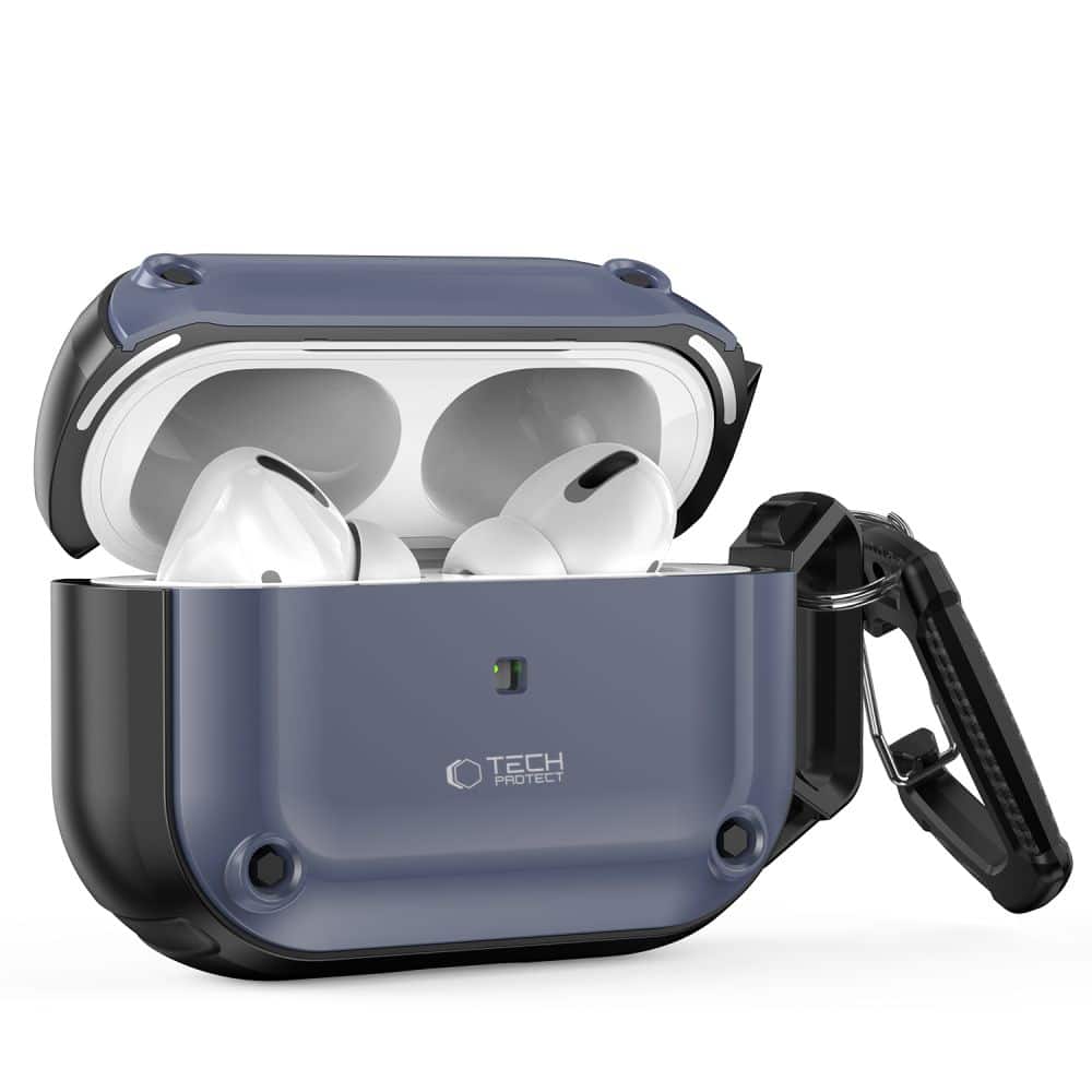 Tech-Protect Rough Hook Apple AirPods Pro 1 / 2 ατσάλινο μπλε - Image 2