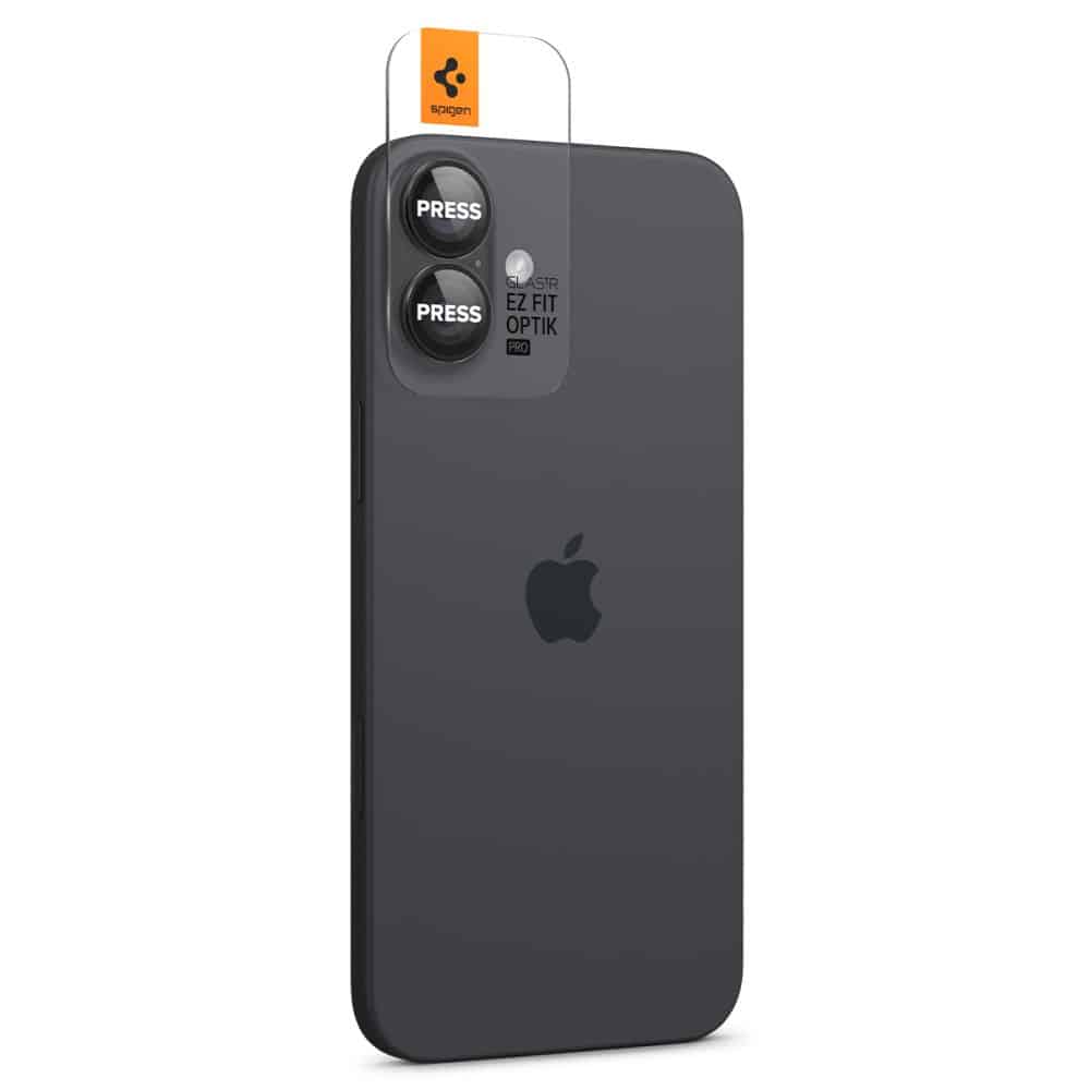 Spigen - Optik.tR EZ Fit Pro Camera Glass (2 pack) - iPhone 16 / iPhone 16 Plus - Black - Image 3