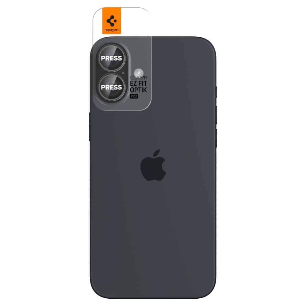 Spigen - Optik.tR EZ Fit Pro Camera Glass (2 pack) - iPhone 16 / iPhone 16 Plus - Clear - Image 2