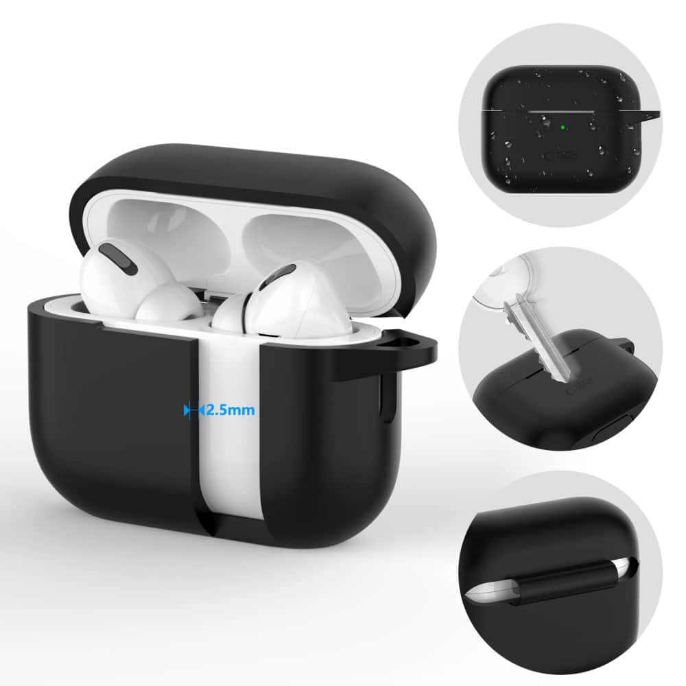 Tech-Protect σιλικόνη γάντζος Apple AirPods Pro 1 / 2 καφέ latte - Image 2