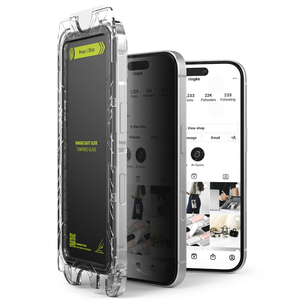 Ringke Σαφές γυαλί προστασίας οθόνης 2-πακέτο iPhone 16 Pro ιδιωτικότητας - Image 2