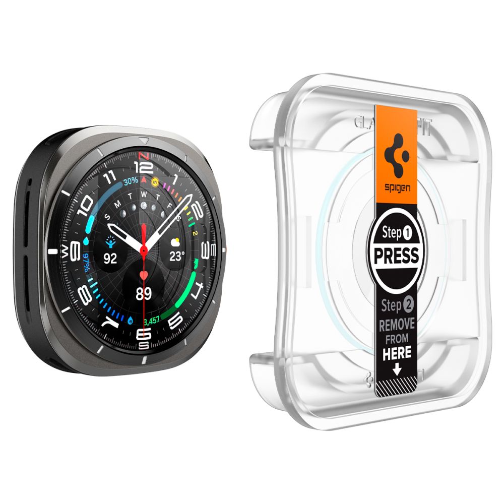 Spigen Glass.TR ”EZ-FIT” 2-pack Galaxy Watch Ultra (47 mm) διαφανές - Image 3