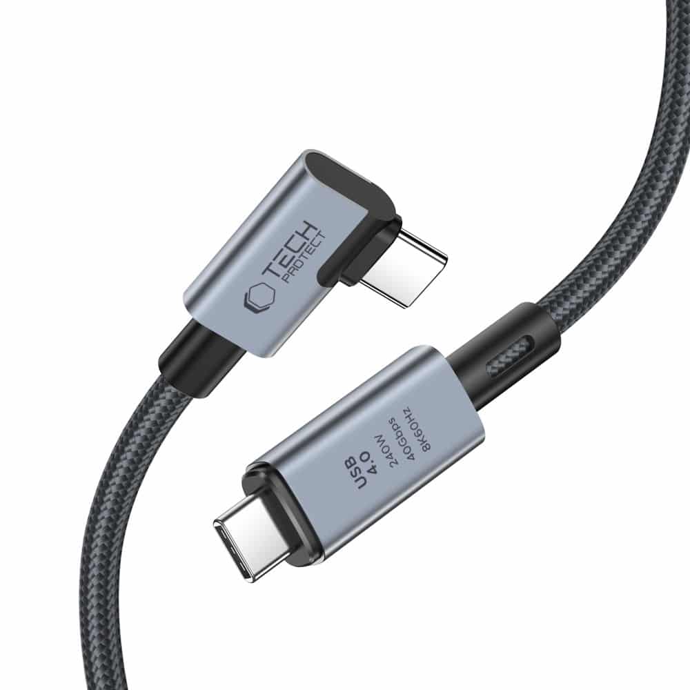 Tech-Protect Ultraboot Max ”L” USB 4.0 8K 40Gbps Type-C καλώδιο PD240W 150CM γκρι - Image 2