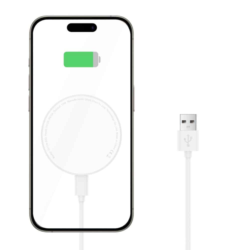 Tech-Protect ασύρματος φορτιστής MagSafe 15W A33 μαγνητικός λευκός - Image 3
