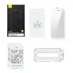 Baseus tempered glass screen protector with dust filter for iPhone 13/13 Pro/14 (transparent) - Image 7