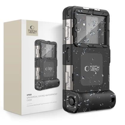 Μαύρη αδιάβροχη θήκη κατάδυσης Tech-Protect για smartphone
