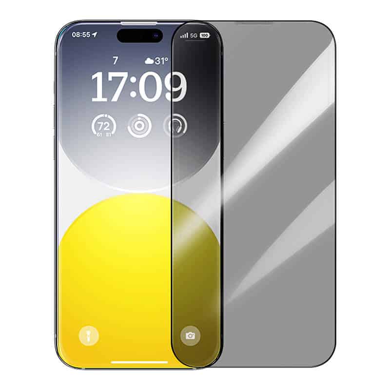 Baseus tempered glass screen protector diamond με φίλτρο ιδιωτικότητας για iPhone 15 Plus (διαφανές) - Image 2