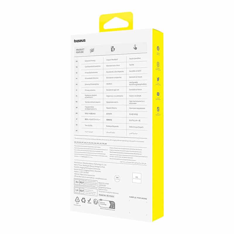 Baseus tempered glass screen protector diamond με φίλτρο ιδιωτικότητας για iPhone 15 Plus (διαφανές) - Image 5