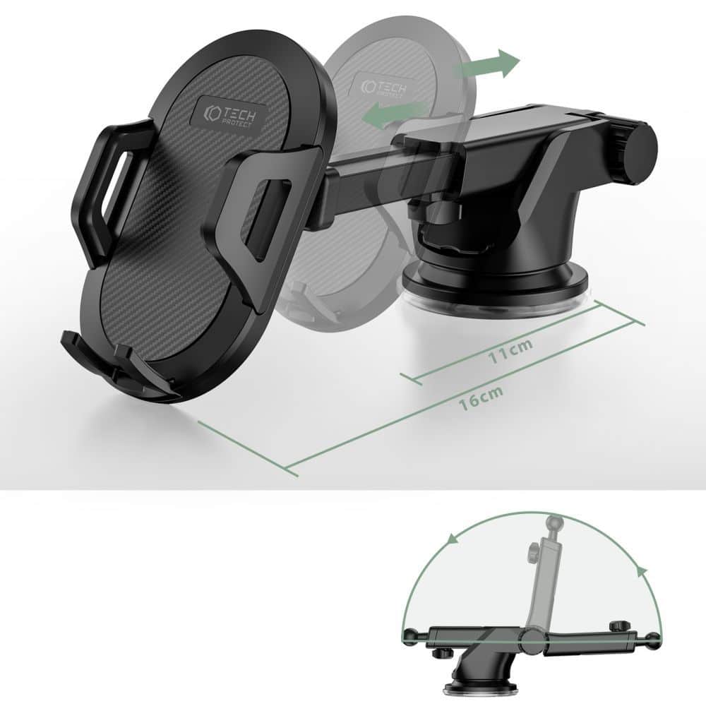 Tech-Protect V1 universal βάση αυτοκινήτου για παρμπρίζ και ταμπλό μαύρη - Image 6