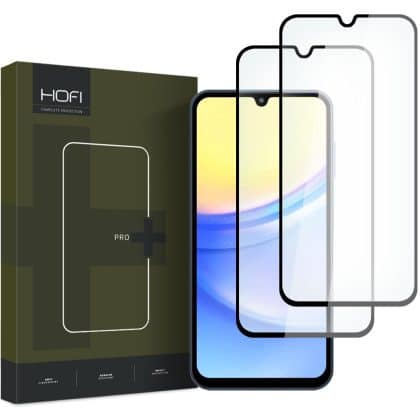 Hofi Glass Pro+ 2-Pack tempered glass για Galaxy A15 4G / 5G / A25 5G μαύρο