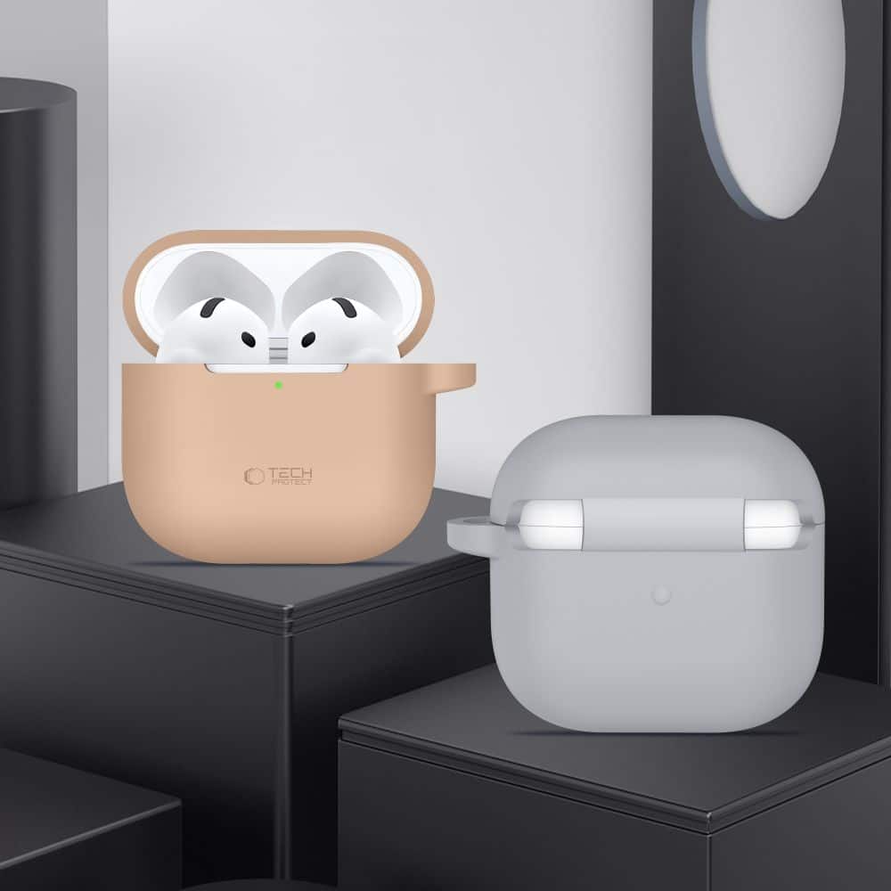 Tech-Protect σιλικόνη γάντζος Apple AirPods 4 ελαιόλαδο πράσινο - Image 3