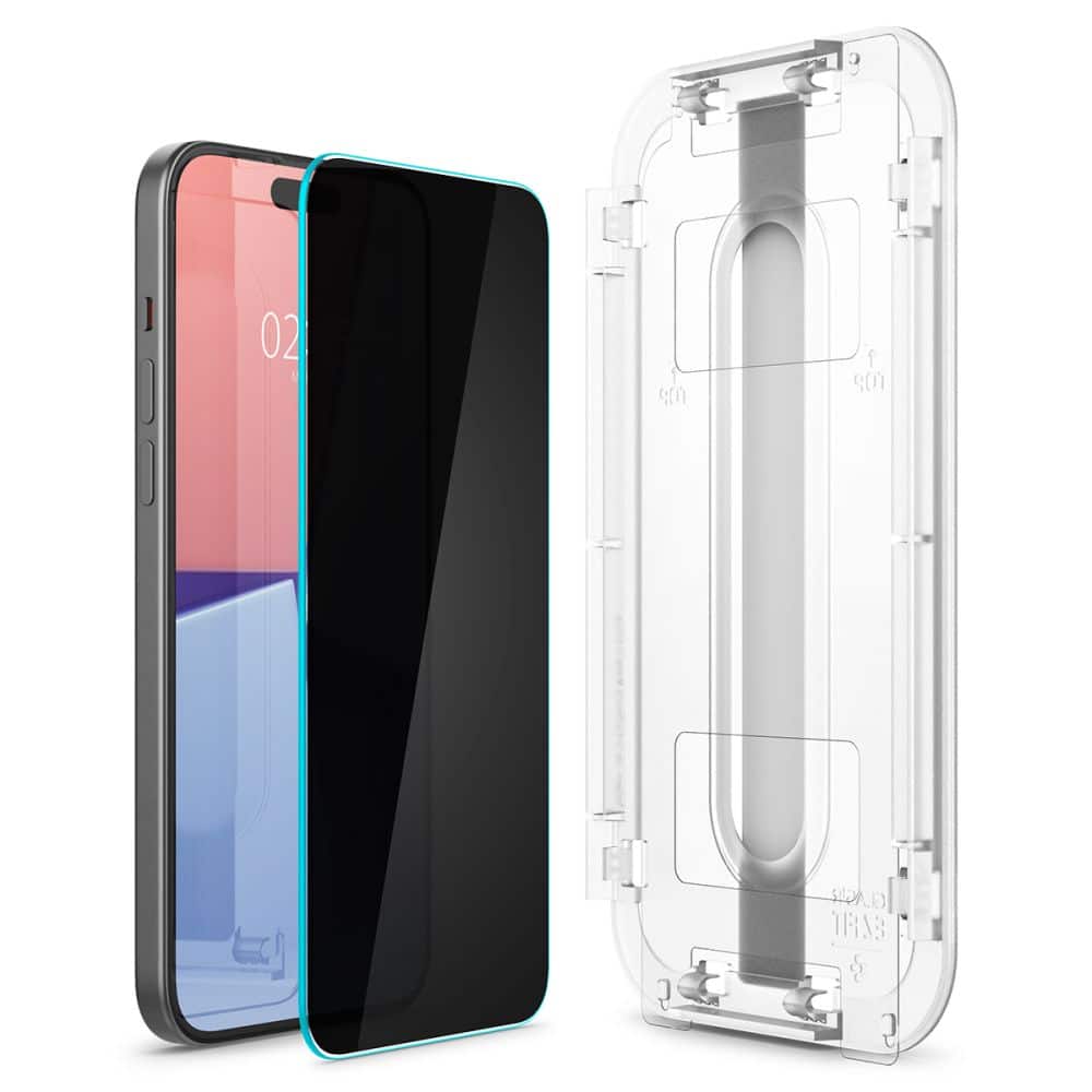 Spigen γυαλί προστασίας Glas.TR "EZ Fit" iPhone 15 Plus Privacy - Image 3