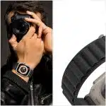Tech-Protect λουράκι νάιλον pro Apple Watch 6 / 7 / 8 / 9 / 10 / SE / Ultra 1 / 2 (44 / 45 / 46 / 49 mm) μαύρο / πορτοκαλί - Image 3