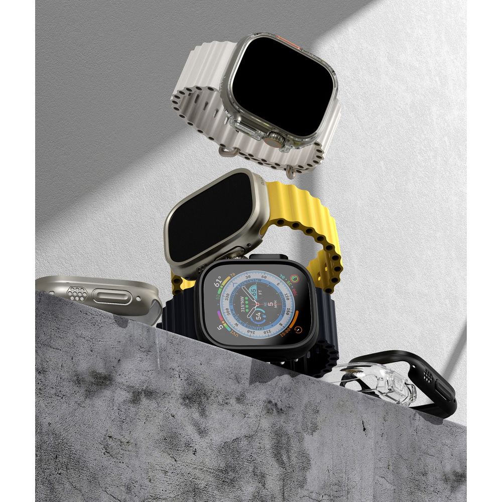 RINGKE Slim 2-pack Apple Watch Ultra 1 / 2 (49 mm) διαφανές & τιτάνιο γκρι - Image 3