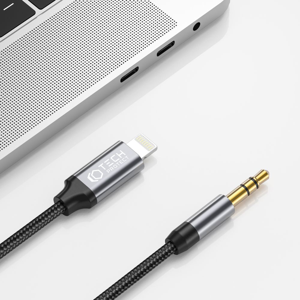Tech-Protect καλώδιο Lightning σε AUX mini jack 3.5mm 100cm μαύρο - Image 3