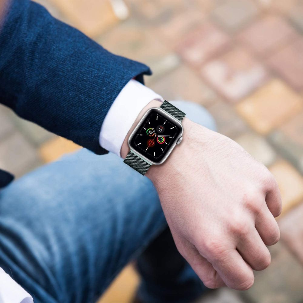 TECH-PROTECT Μιλανέζικη μπάντα - θήκη για Apple Watch 6 / 7 8 9 10 SE - Μαύρο - Image 4