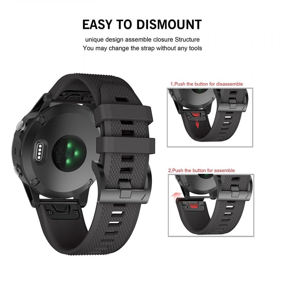 Tech-Protect ομαλή Garmin Fenix 5 / 6 / 6 Pro / 7 μαύρη - Image 4