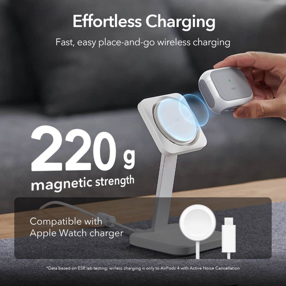 ESR Orbit Halolock MagSafe Apple AirPods 4 λευκό - Image 3