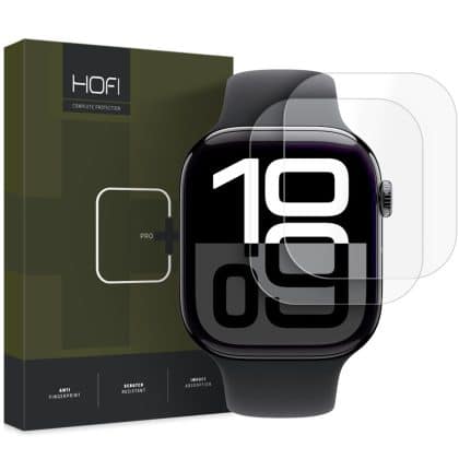 HOFI Μεμβράνη υδρογέλης Hydroflex Pro+ 2-pack για Apple Watch 10 (46 mm) διαφανής