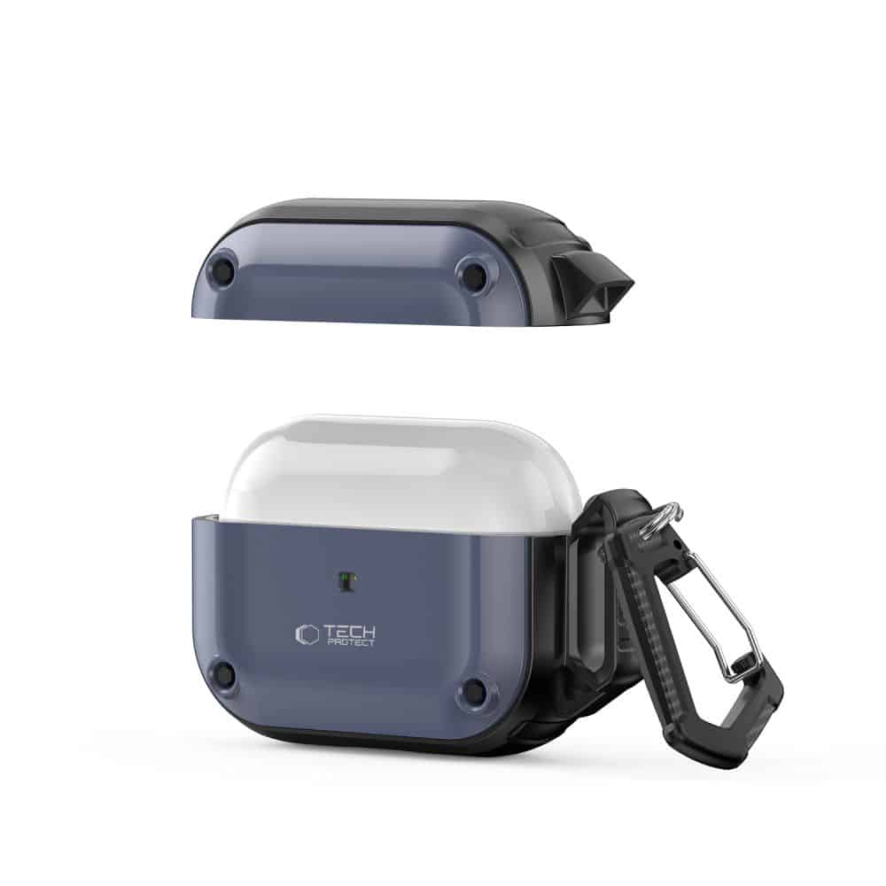 Tech-Protect Rough Hook Apple AirPods Pro 1 / 2 ατσάλινο μπλε - Image 3