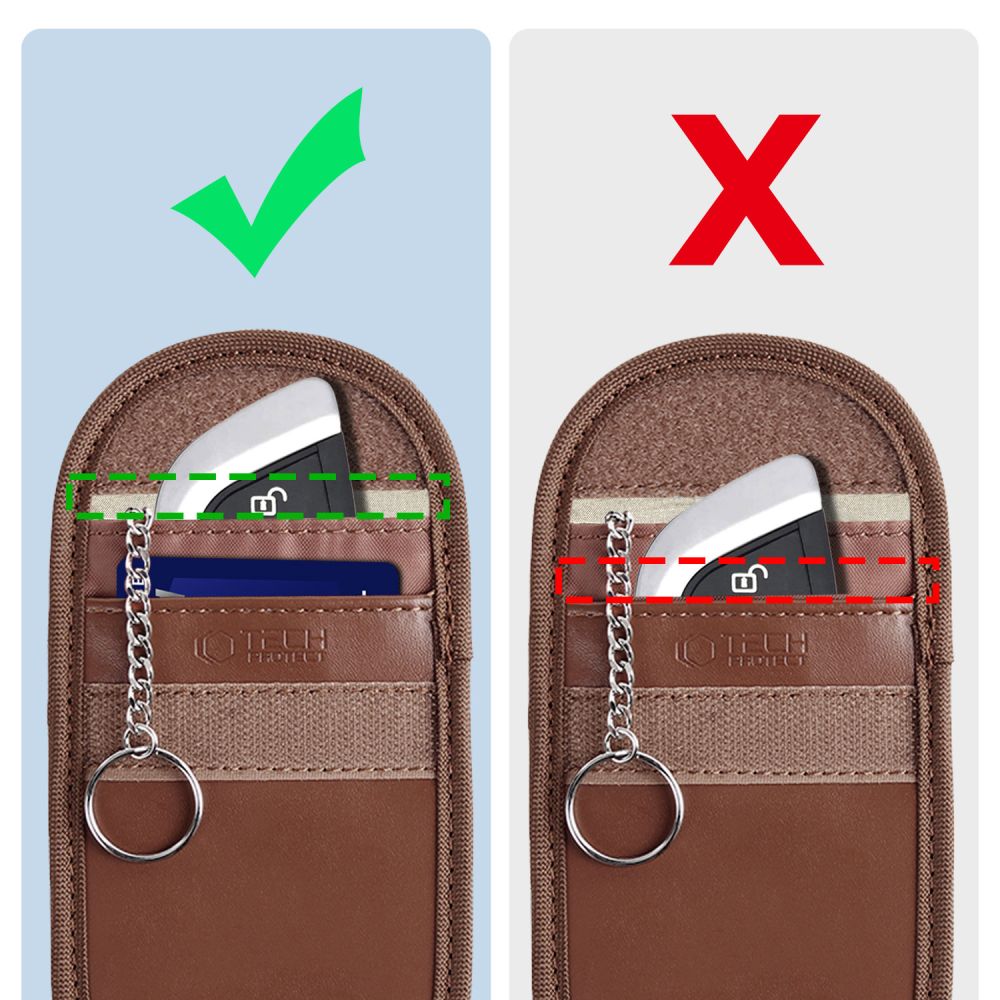 Tech-Protect Faraday KLR100 θήκη Keyless RFID Signal Blocker καφέ - Image 3