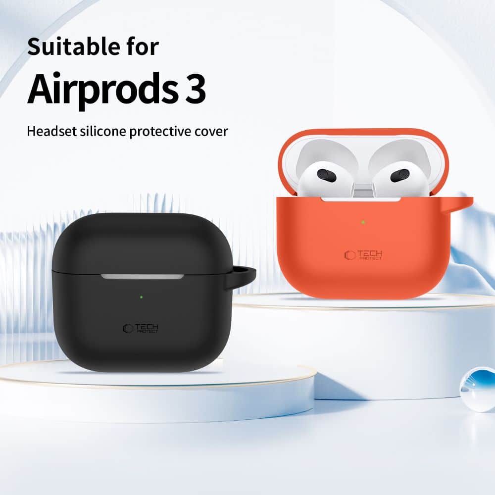 Tech-Protect σιλικόνη γάντζος Apple AirPods 3 σκόνη ροζ - Image 3