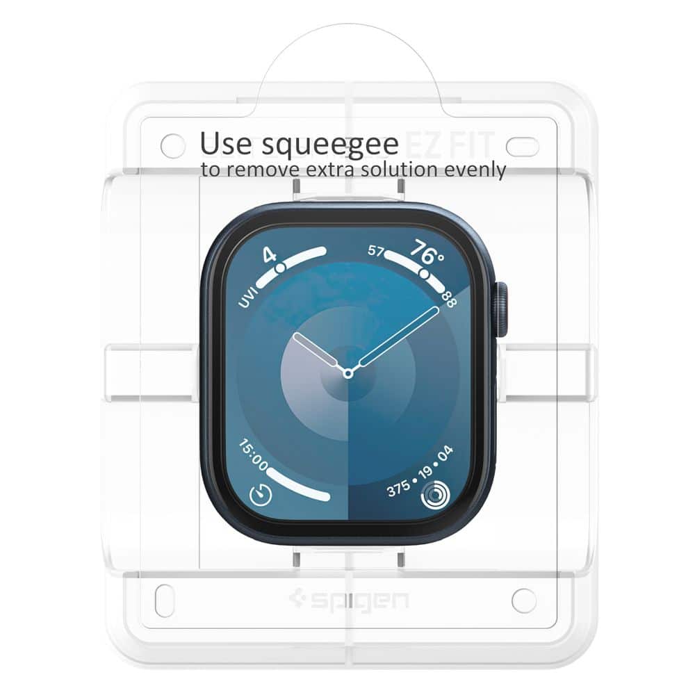 Spigen υβριδικό γυαλί Elite Shield "EZ Fit" 2-pack Apple Watch 10 (42 mm) διαφανές - Image 4