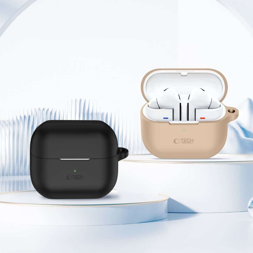 Tech-Protect σιλικόνη γάντζος Samsung Galaxy Buds 3 / 3 Pro καφέ latte - Image 3