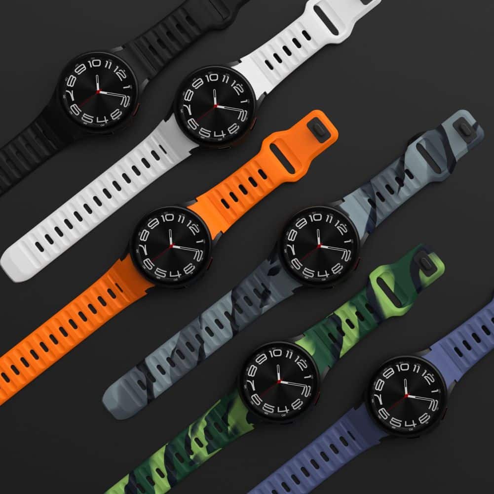 TECH-PROTECT σιλικόνης γραμμή - θήκη για Samsung Galaxy Watch 4 / 5 Pro 6 7 FE - Μαύρο - Image 3
