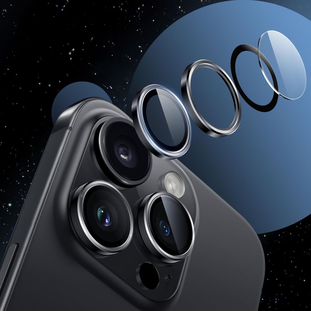 HOFI προστασία κάμερας Camring Pro+ iPhone 16 / 16 Plus μαύρο - Image 2