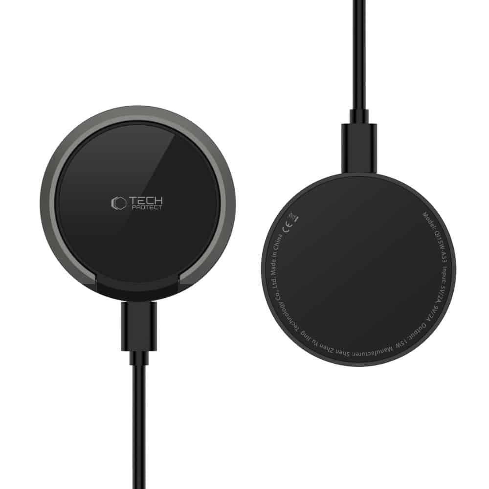 Tech-Protect Qi15W-A33 μαγνητικός Magsafe ασύρματος φορτιστής μαύρος - Image 4