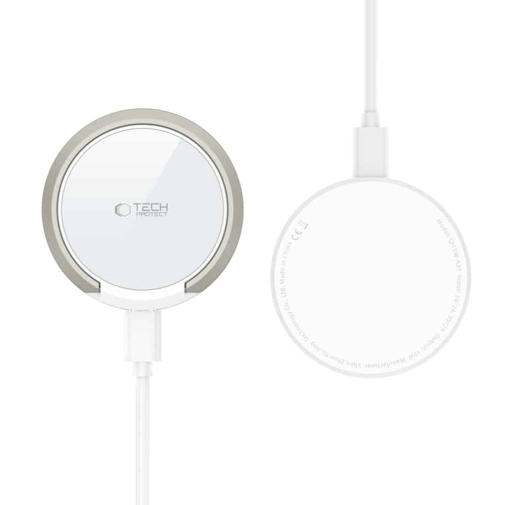 Tech-Protect ασύρματος φορτιστής MagSafe 15W A33 μαγνητικός λευκός - Image 4