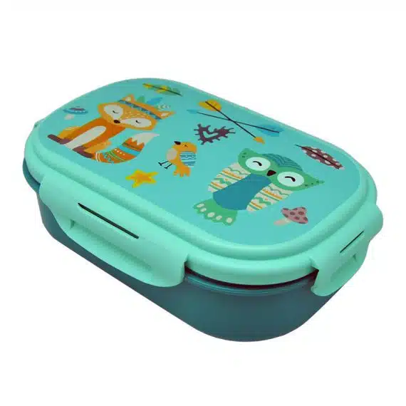 KiDS Licensing φαγητοδοχείο με μαχαιροπίρουνα Jungle KL11345 (τιρκουάζ)