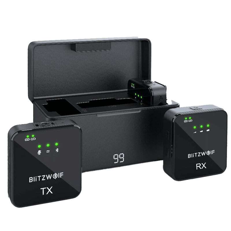 BlitzWolf ασύρματο μικρόφωνο, BW-SX63, 1000mAh (μαύρο) - Image 2