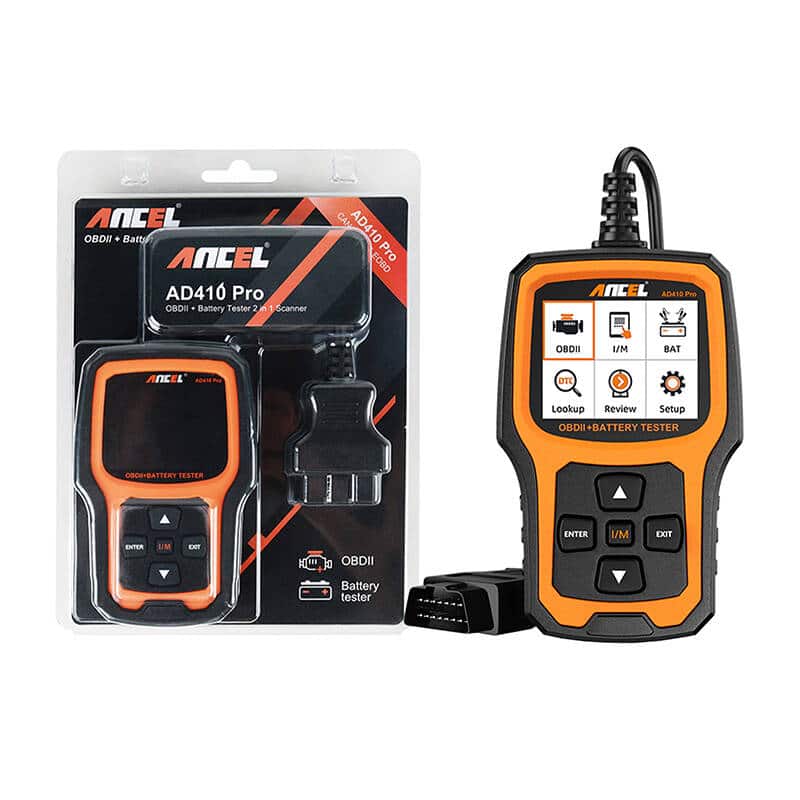 Ancel Διαγνωστικό Scanner OBD2 και Tester Μπαταρίας AD410 PRO 2σε1 (Μαύρο/Πορτοκαλί) - Image 3