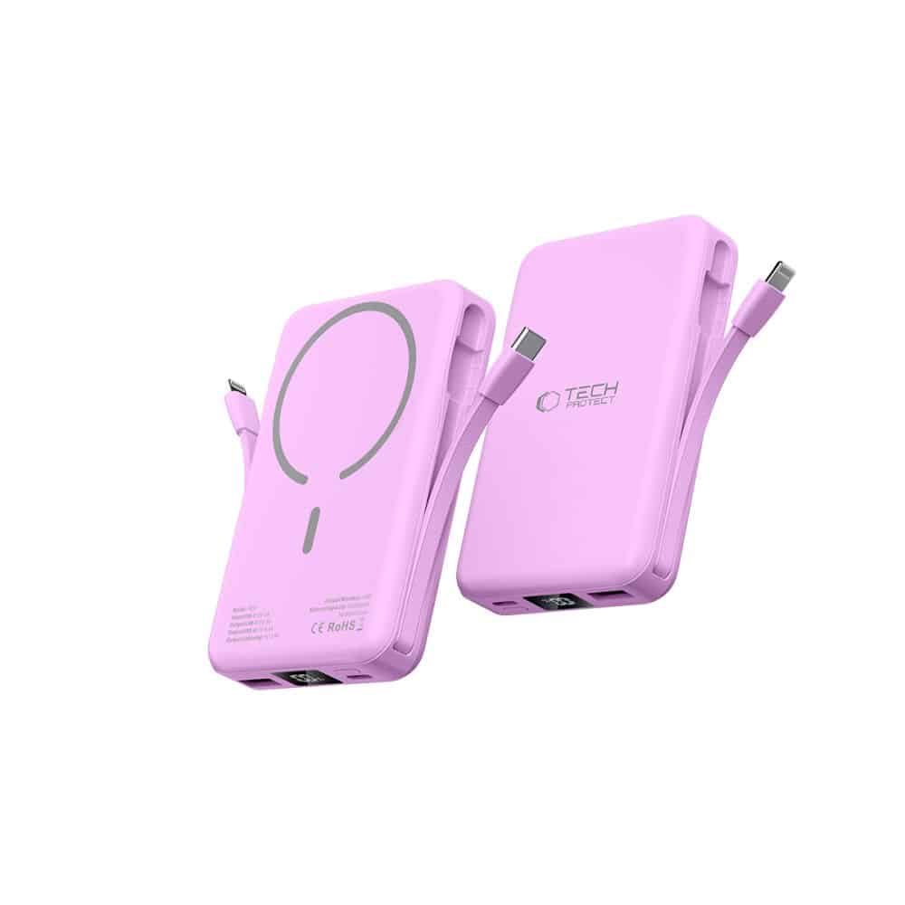 Tech-Protect PB31 Lifemag Magsafe power bank 10000mAh λεβάντα - Image 4