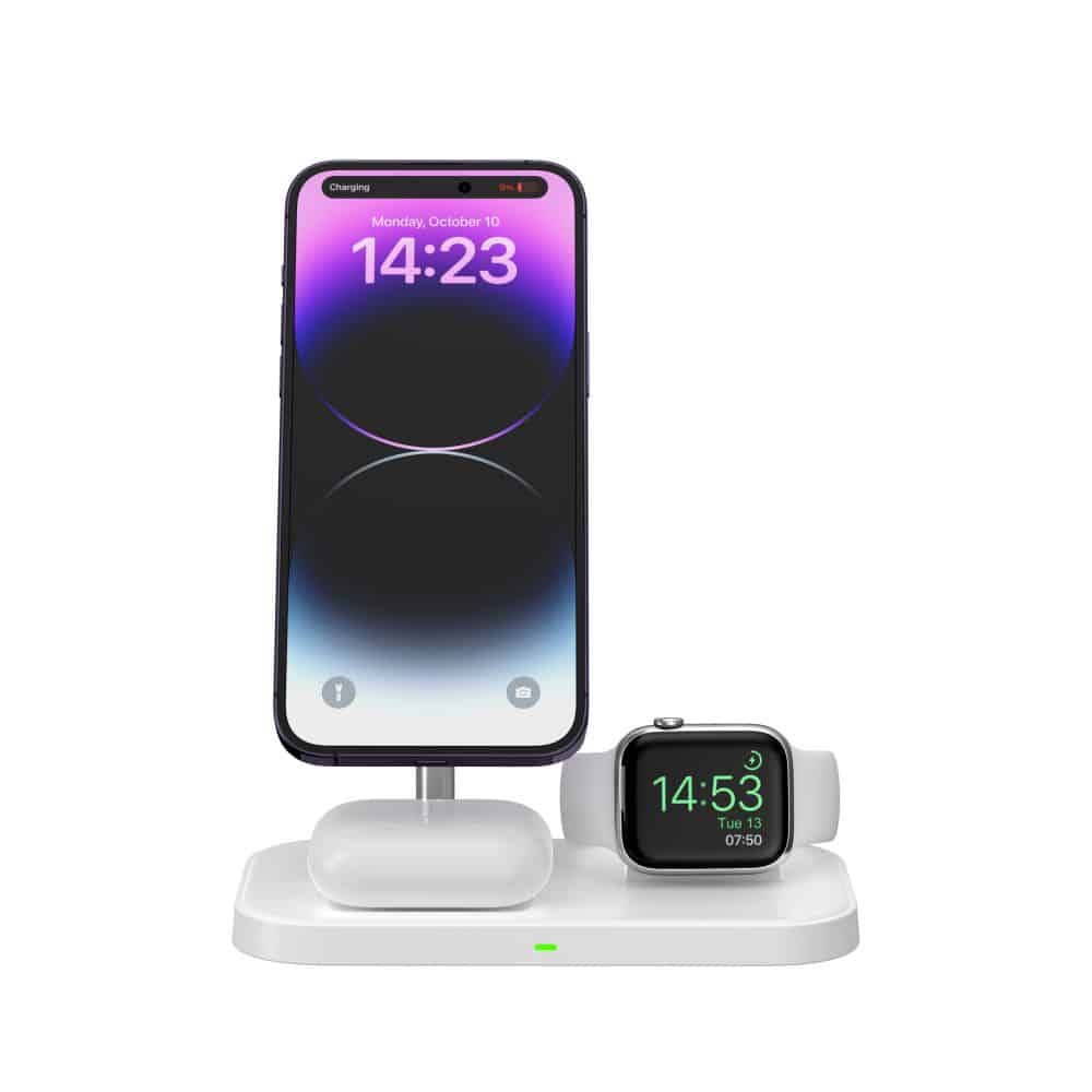 Tech-Protect 3 σε 1 μαγνητικός MagSafe ασύρματος φορτιστής QI15W-A22 λευκός - Image 3