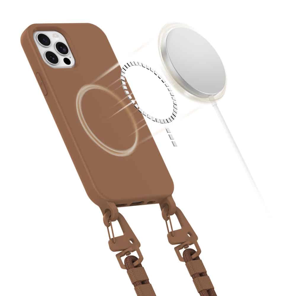 TECH-PROTECT Magnecklace - θήκη για Apple iPhone 12 / Pro - Καφέ - Image 3