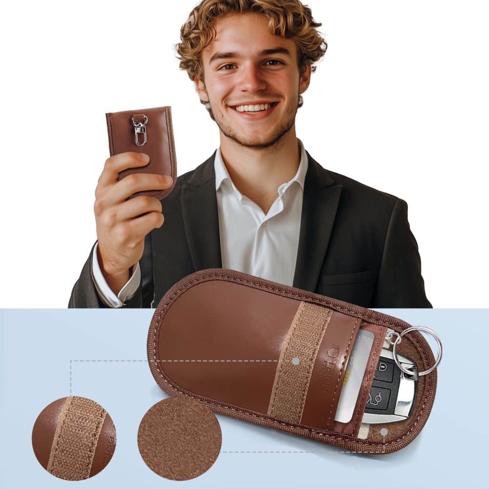 Tech-Protect Faraday KLR100 θήκη Keyless RFID Signal Blocker καφέ - Image 4