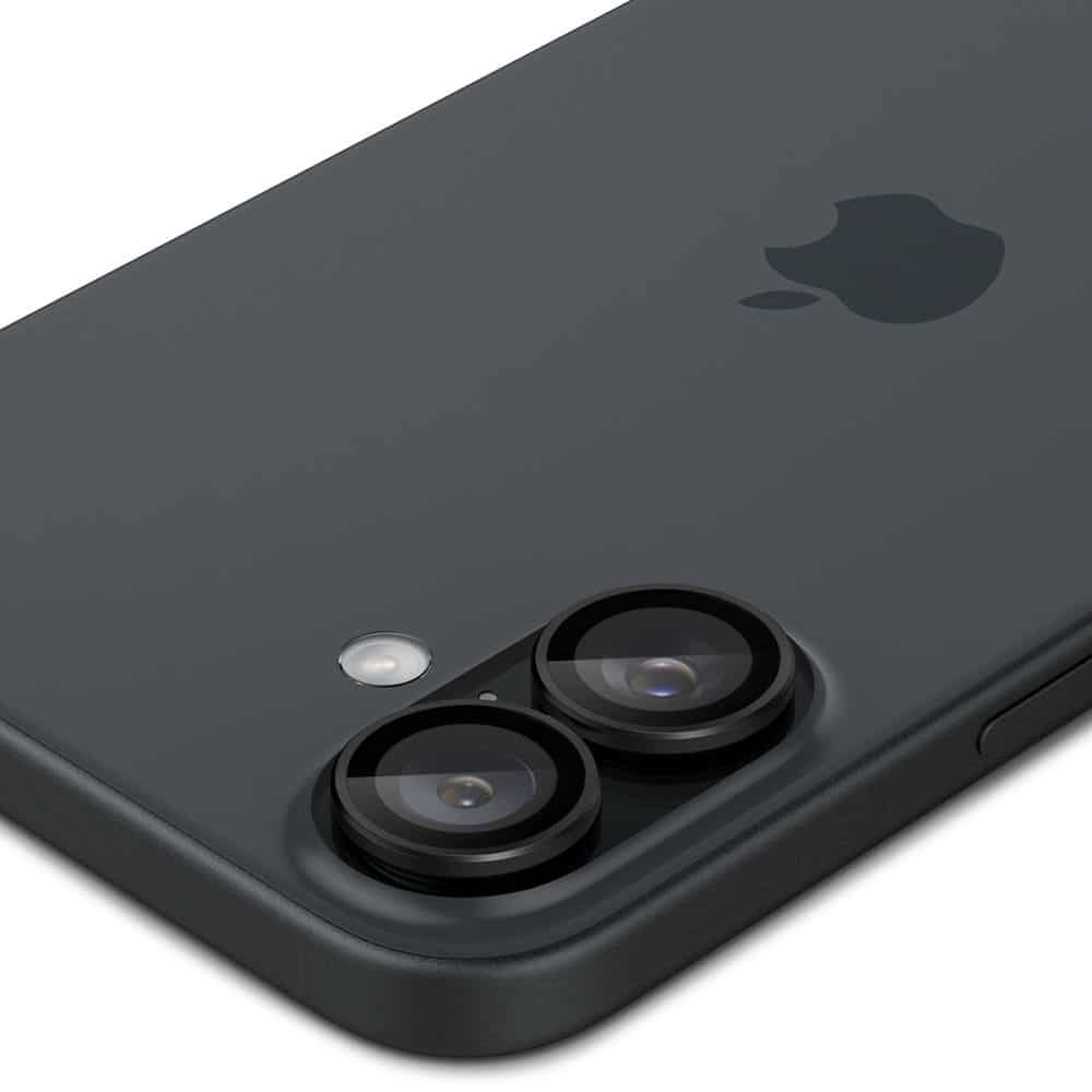 Spigen - Optik.tR EZ Fit Pro Camera Glass (2 pack) - iPhone 16 / iPhone 16 Plus - Black - Image 5