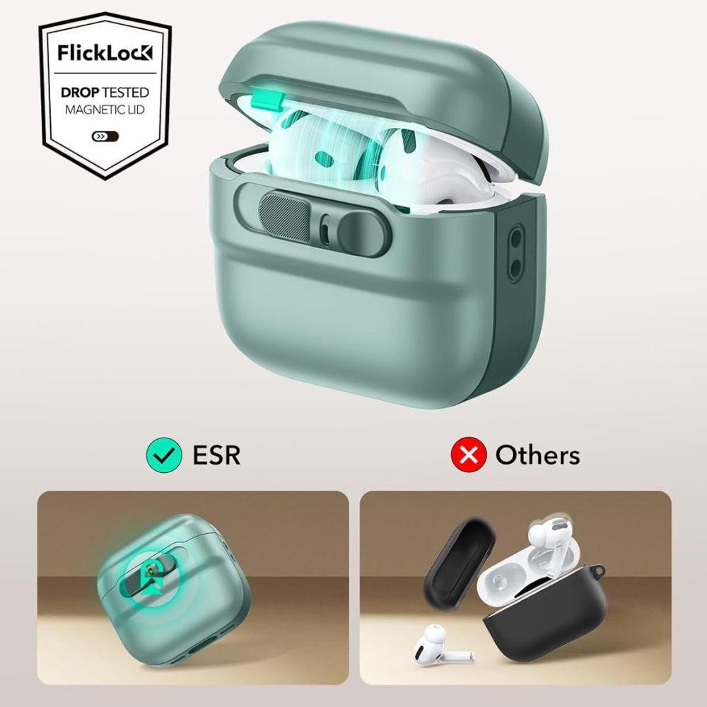 ESR Pulse Halolock MagSafe Apple AirPods 4 πράσινο - Image 4