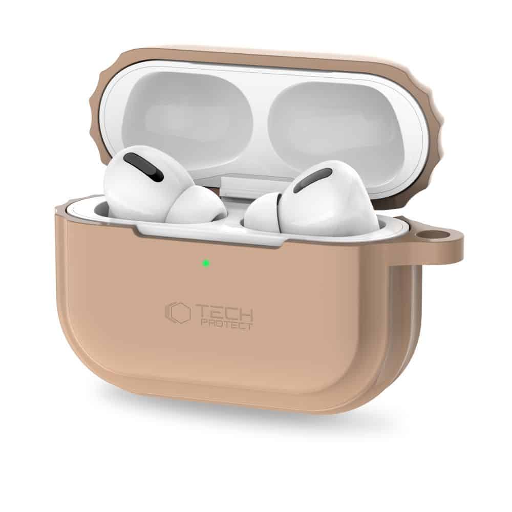 Tech-Protect σιλικόνη σχοινί Apple AirPods Pro 1 / 2 καφέ latte - Image 2