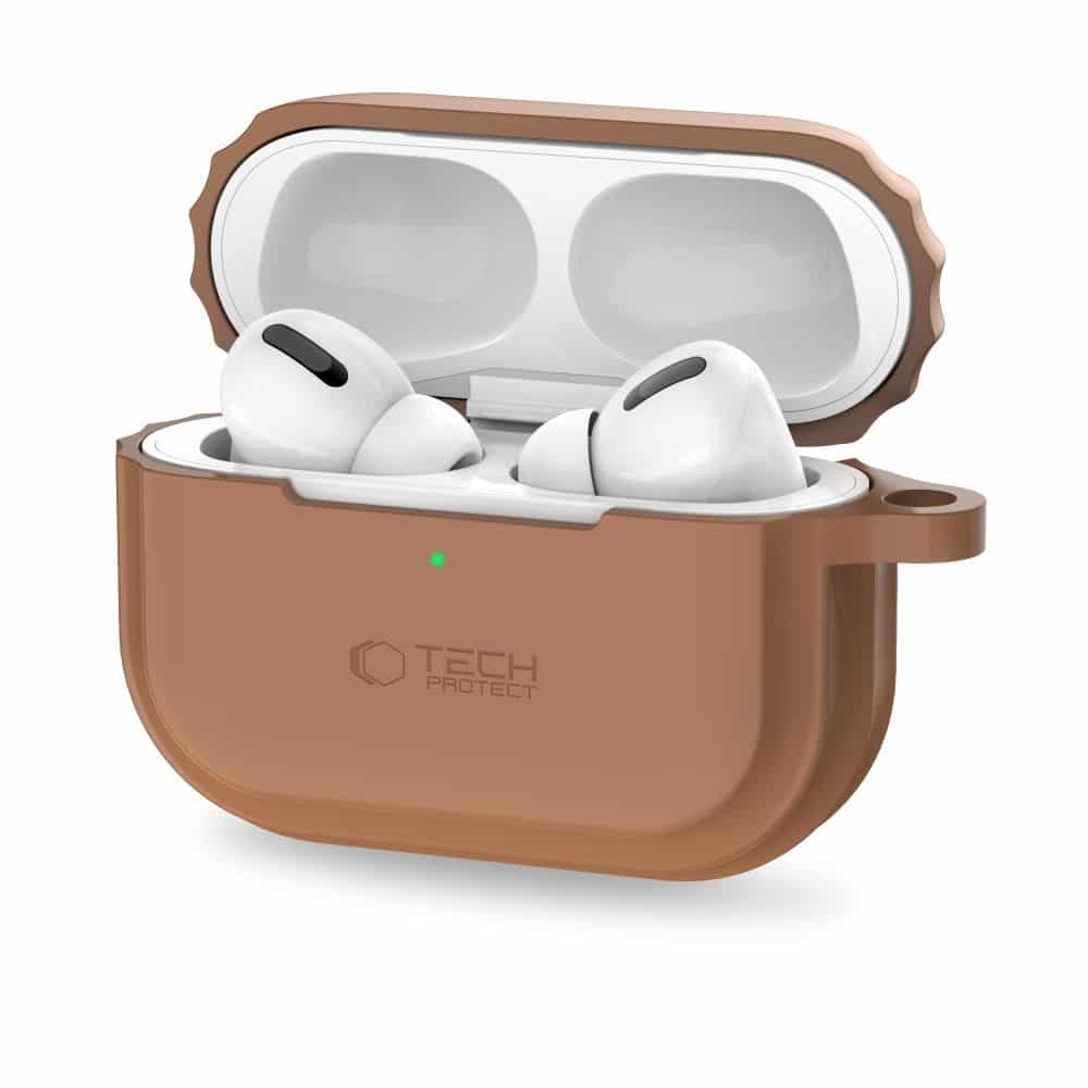 Tech-Protect σιλικόνη σχοινί Apple AirPods Pro 1 / 2 καφέ σοκολάτα - Image 2