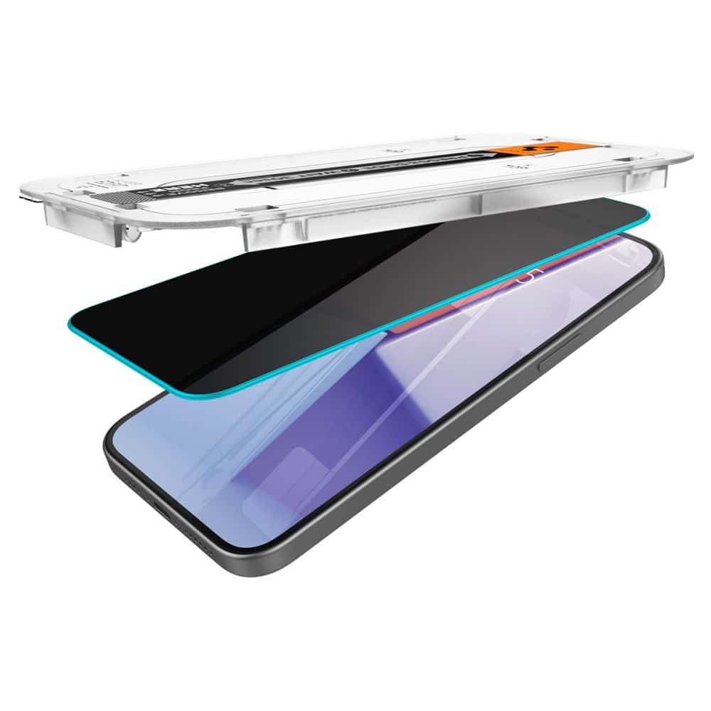 Spigen γυαλί προστασίας Glas.TR "EZ Fit" iPhone 15 Plus Privacy - Image 5