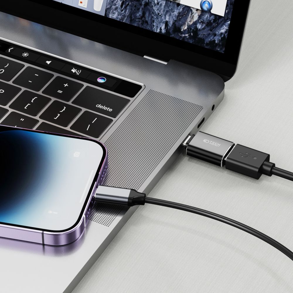 Tech-Protect προσαρμογέας Type-C σε USB μαύρος - Image 2