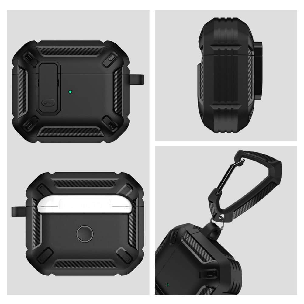 Tech-Protect X-Carbo Apple AirPods Pro 1 / 2 μαύρο - Image 2
